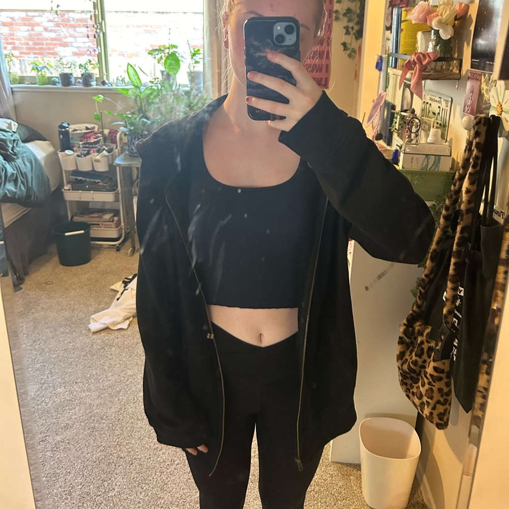 target goodfellow + co men’s black zip up hoodie